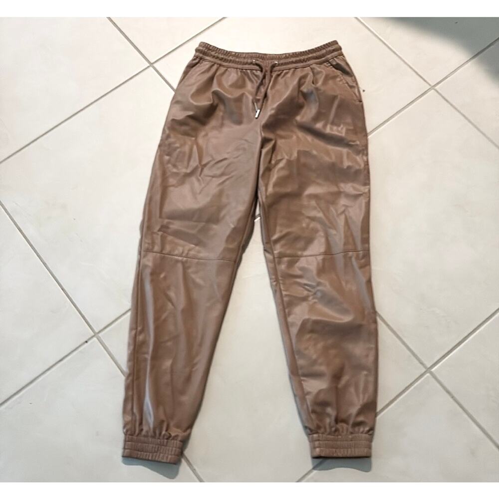 Women’s Zara Shiny Casual Or Dressy Elastic Waist Pants With Pockets Size XS - Picture 2 of 7